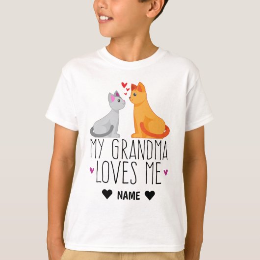 My Grandma Loves me T-shirt (Voorkant)