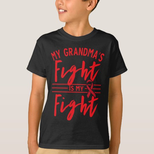 My Grandma's Fight Is My Fight Blood Cancer Awaren T-shirt (Voorkant)