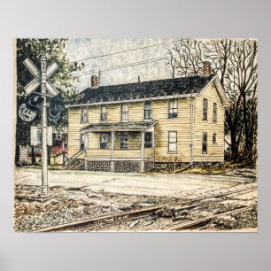 "My Grandma's House - Rogers Ohio" Pencil Poster