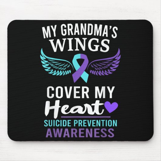 My Grandma's Wings Cover Heart Suicide Awareness R Muismat (Voorkant)