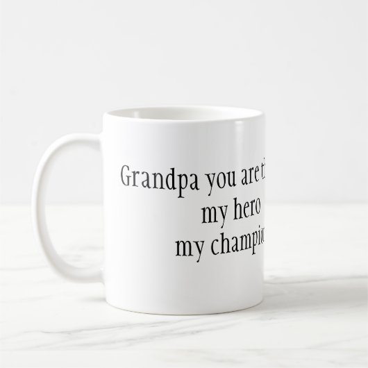 My grandpa is my hero koffiemok (Links)