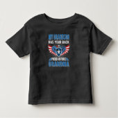 My grandson has your back proud air grandma gift kinder shirts (Voorkant)