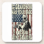 My grandson has your back proud army grandpa gift bier onderzetter<br><div class="desc">My grandson has your back proud army grandpa gift</div>