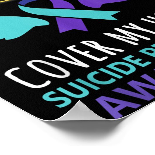 My Grandson's Wings Cover Heart Suicide Awareness  Poster (Hoek)