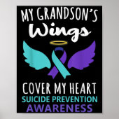 My Grandson's Wings Cover Heart Suicide Awareness  Poster (Voorkant)