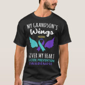 My Grandson's Wings Cover Heart Suicide Awareness  T-shirt (Voorkant)