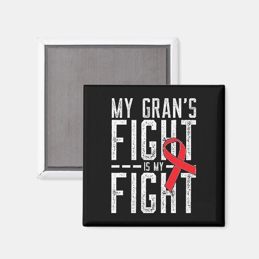 My Gran's Fight Is My Fight Blood Cancer Awareness Magneet (Voorkant / Achterkant)