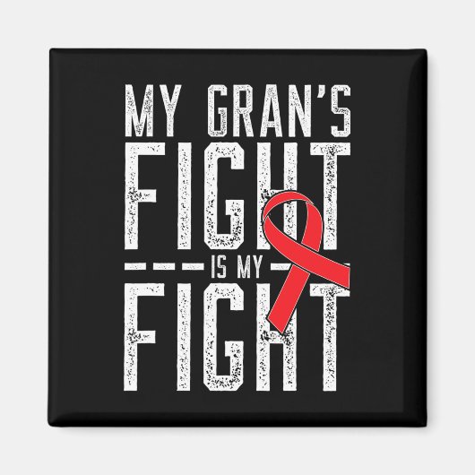 My Gran's Fight Is My Fight Blood Cancer Awareness Magneet (Voorkant)