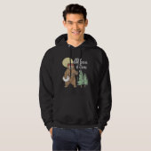 My Grass Is Blue Banjo Bear   Hippie Grizzly2 Hoodie (Voorkant volledig)