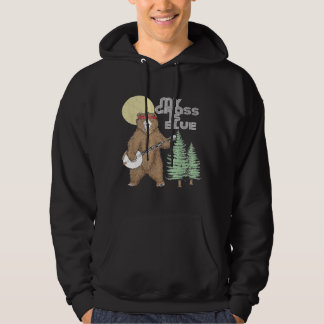 My Grass Is Blue Banjo Bear   Hippie Grizzly2 Hoodie