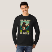 My Grass Is Blue Banjo Bear Retro Nature Graphic T-shirt (Voorkant volledig)