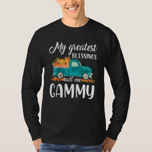 My Greatest Blessings Call Me Gammy Truck Pumpkin  T-shirt (Voorkant)