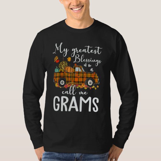 My Greatest Blessings Call Me Grams Autumn T-shirt (Voorkant)