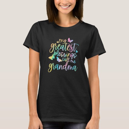 My Greatest Blessings Call Me Grandma Mothers Day  T-shirt (Voorkant)