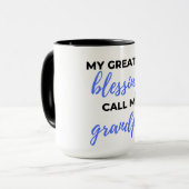 My Greatest Blessings Call Me Grandpa black Mok (Voorkant links)