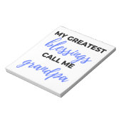 My Greatest Blessings Call Me Grandpa black Notitieblok (Linkerzijde)