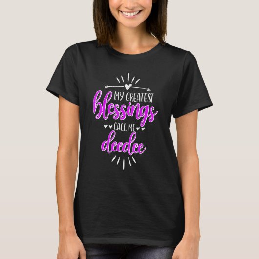 My Greatest Blessings Call Me Memaw Deedee T-shirt (Voorkant)