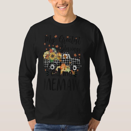 My Greatest Blessings Call Me Memaw Truck Pumpkin  T-shirt (Voorkant)