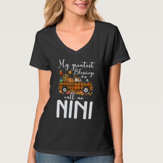My Greatest Blessings Call Me Nini Autumn T-shirt (Voorkant)