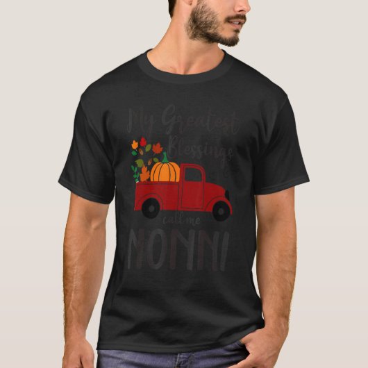 My Greatest Blessings Call Me Nonni Thanksgiving T-shirt (Voorkant)