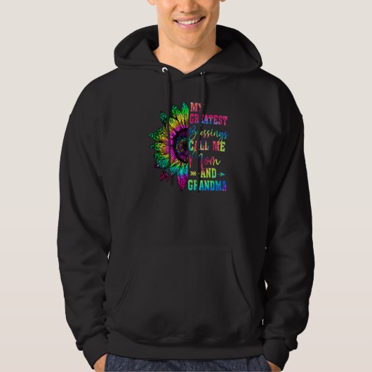 My Greatest Blessingscall Me Mom And Grandma Leopa Hoodie (Voorkant)