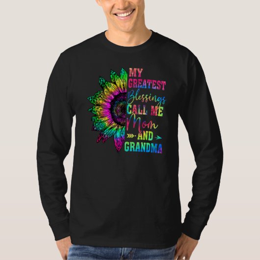 My Greatest Blessingscall Me Mom And Grandma Leopa T-shirt (Voorkant)