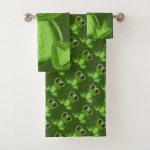 My Green Frog Friend Badhanddoekenset Bad Handdoek