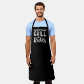 My Grill My Rules BBQ Large Black Apron Schort (Gedragen)