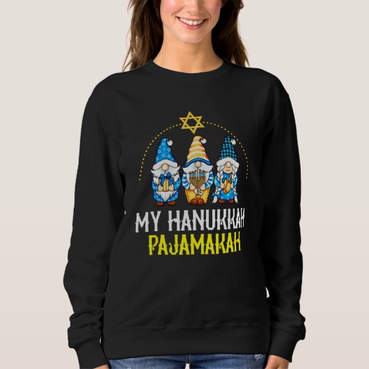 My Hanukkah Pajamakah Chanukah Pajamas PJs Women Trui (Voorkant)