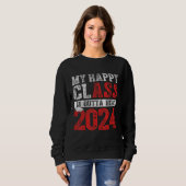 My Happy Class Is Outta Here 2024 Retro Senior Gra Trui (Voorkant volledig)