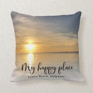 My Happy Place, gepersonaliseerde volledige foto o Kussen