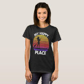 My Happy Place Paddling Women Paddle Boarding Lo T-shirt (Voorkant volledig)