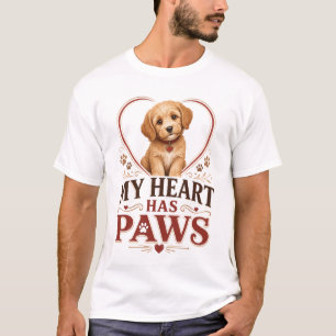 My Hart Heeft Pootjes Zacht T-Shirt Voor Hondenlie