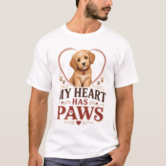 My Hart Heeft Pootjes Zacht T-Shirt Voor Hondenlie