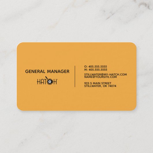 MY HATCH - ALGEMEEN DIRECTEUR KAART VISITEKAARTJE (Achterkant)