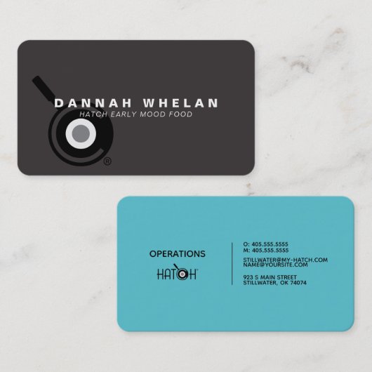 MY HATCH - OPERATIONS KAART VISITEKAARTJE (Voorkant / Achterkant)