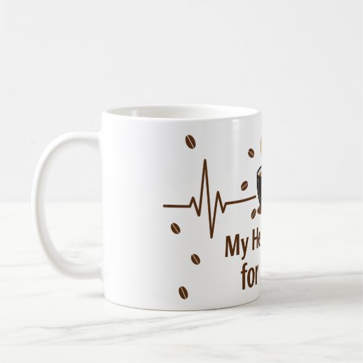 My Heart Beats for Coffee-mug Koffiemok (Links)