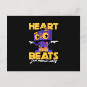 My Heart Beats For Music Only music lover lets go Briefkaart (Voorkant)