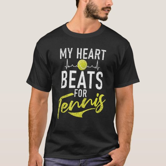 My Heart Beats for Tennis   T-shirt (Voorkant)