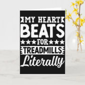 My Heart Beats For Treadmills Literally Workout Kaart (Gele Bloem)