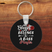 My Heart Belongs To A B Player Shirt Funny Valenti Sleutelhanger (Voorkant)