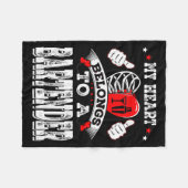 My Heart Belongs To A Bartender Valentine Day Fleece Deken (Voorkant (Horizontaal))