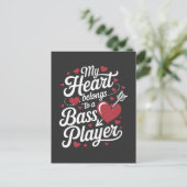 My Heart Belongs to a Bass Player Briefkaart (Staand voorkant)