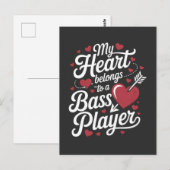 My Heart Belongs to a Bass Player Briefkaart (Voorkant / Achterkant)
