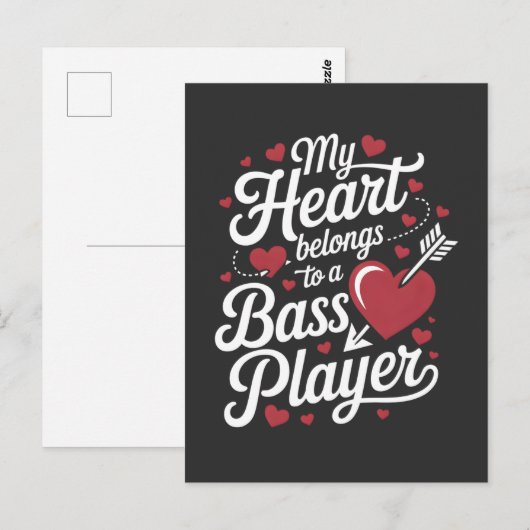 My Heart Belongs to a Bass Player Briefkaart (Voorkant / Achterkant)