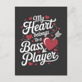 My Heart Belongs to a Bass Player Briefkaart (Voorkant)