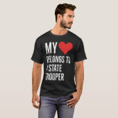 My heart belongs to a state trooper anniversary qu t-shirt (Voorkant volledig)