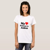 My Heart Belongs to Aiden T-shirt (Voorkant volledig)