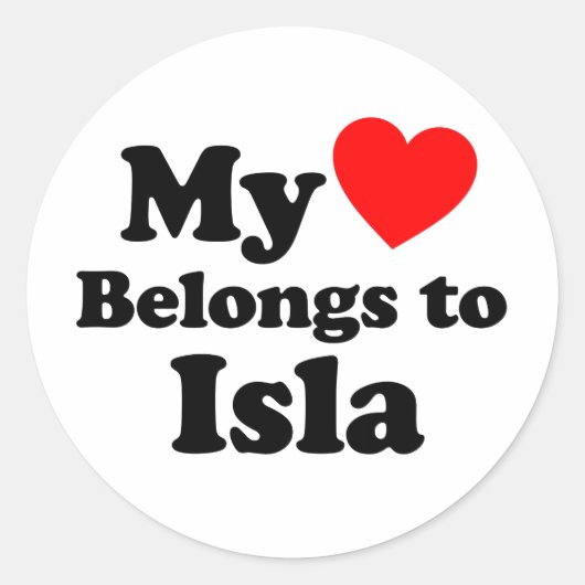 My Heart Belongs to Isla Ronde Sticker (Voorkant)