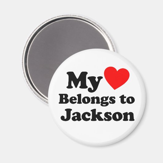My Heart Belongs to Jackson Magneet (Voorkant / Achterkant)